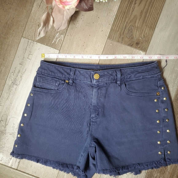Michael Kors Studded Indigo Blue Raw Hem Women's Shorts Size 2 EUC - Picture 6 of 16